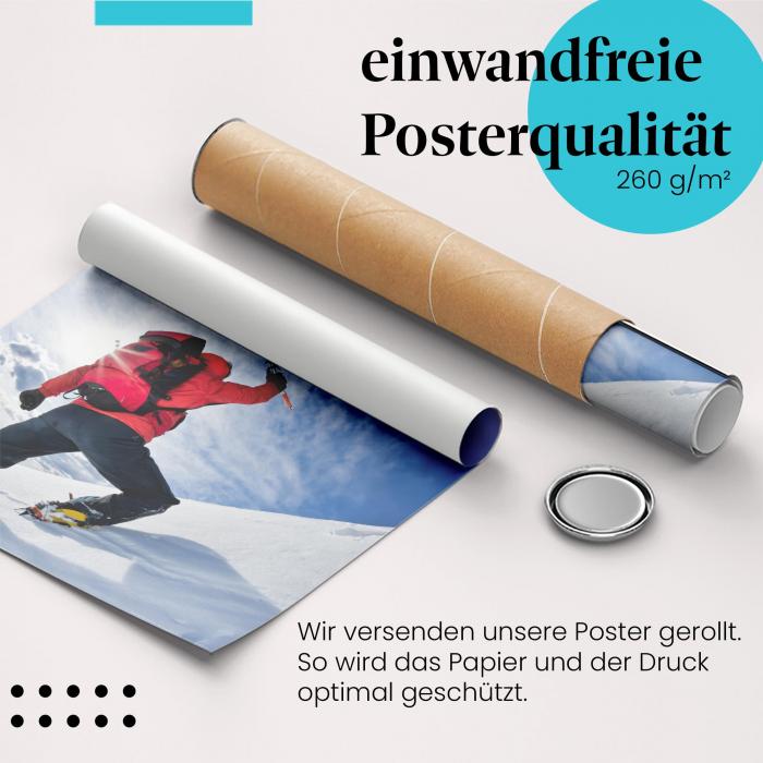 Preview: Winterabenteuer: Bergsteiger am Gipfel | Postereck 0019