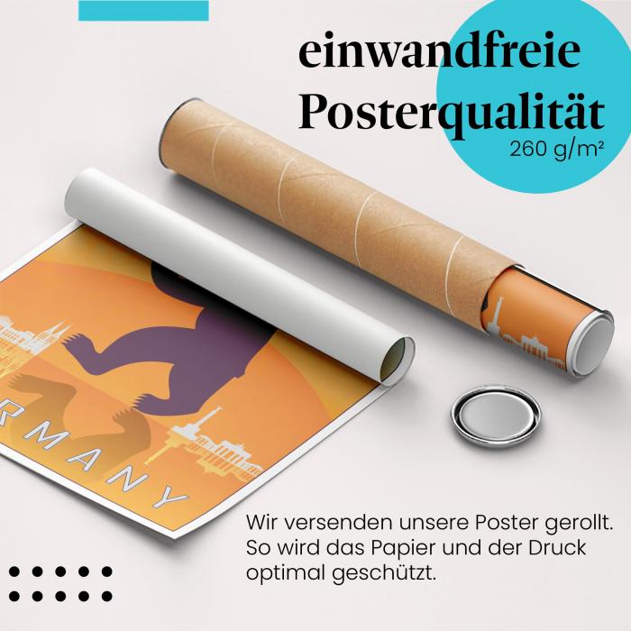 Gerolltes Poster "Berlin", Reiseposter, Bär.