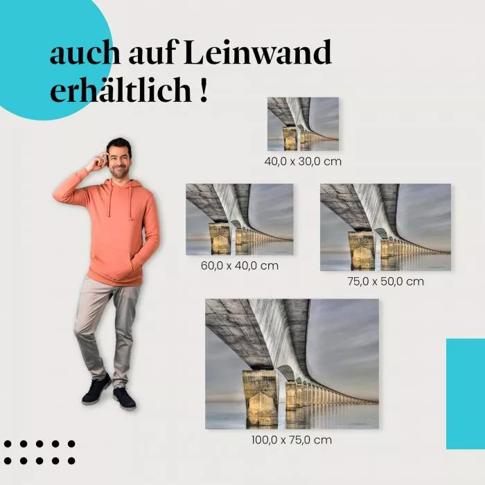 Betonbrücke: Architektur & Meer | Postereck 0530