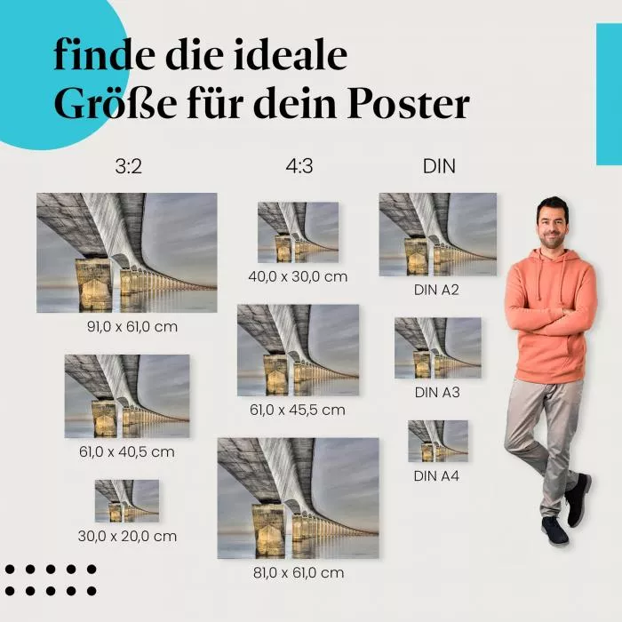 Betonbrücke: Architektur & Meer | Postereck 0530