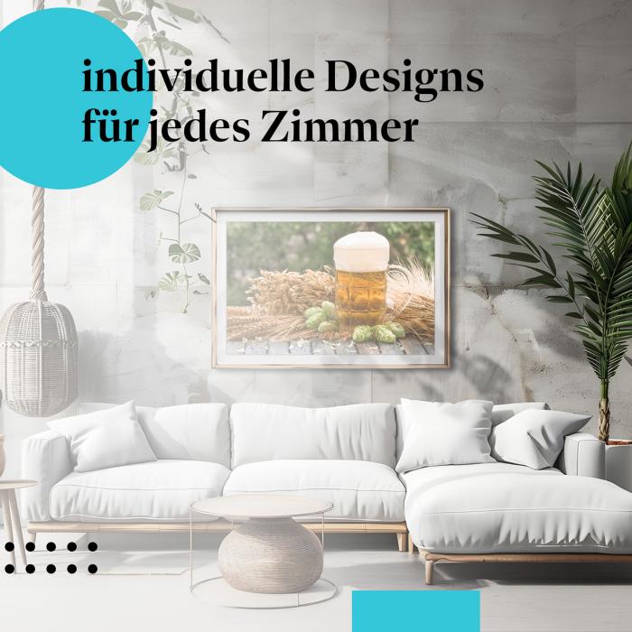 Schlafzimmer Deko: "Bier" Poster - Ein Hauch von Gemütlichkeit - perfekt für Ihre Küche.
