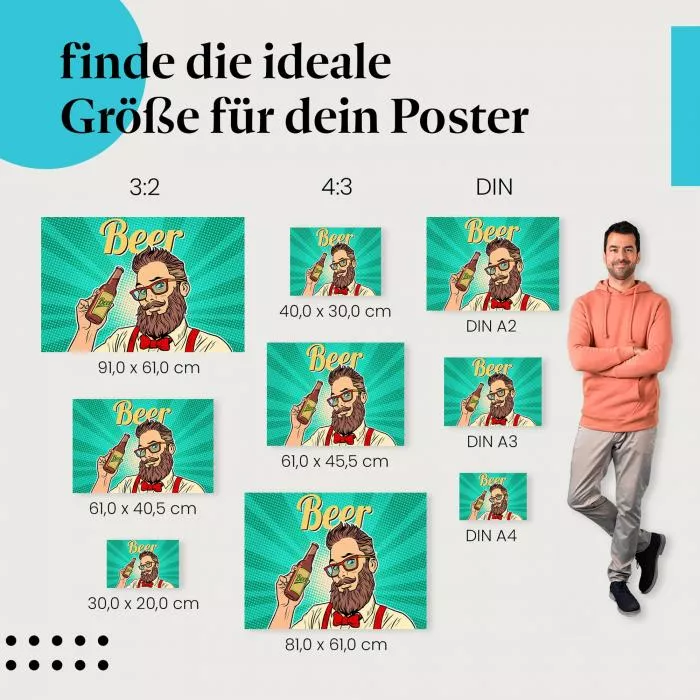 Bierliebhaber: Mann mit Bart… | Postereck 1131