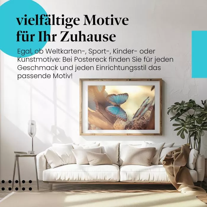 Blaue Schmetterlinge: Natur & Schönheit | Postereck 0791