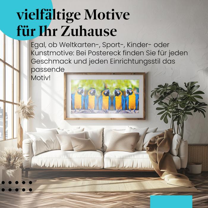 Preview: Blaugelbe Aras | Postereck 3578