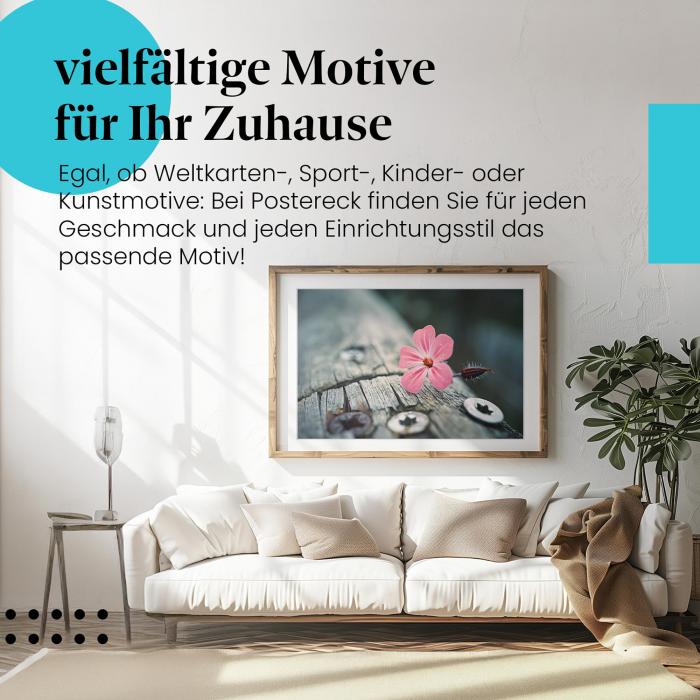 Preview: Blume am Holzbalken | Postereck 2848