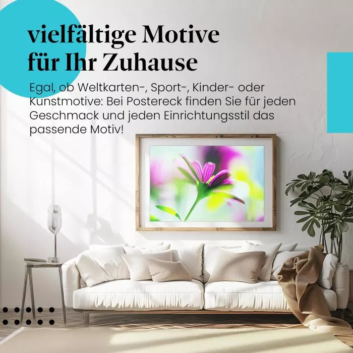 Pinke Schönheit: Blume im Detail | Postereck 1366