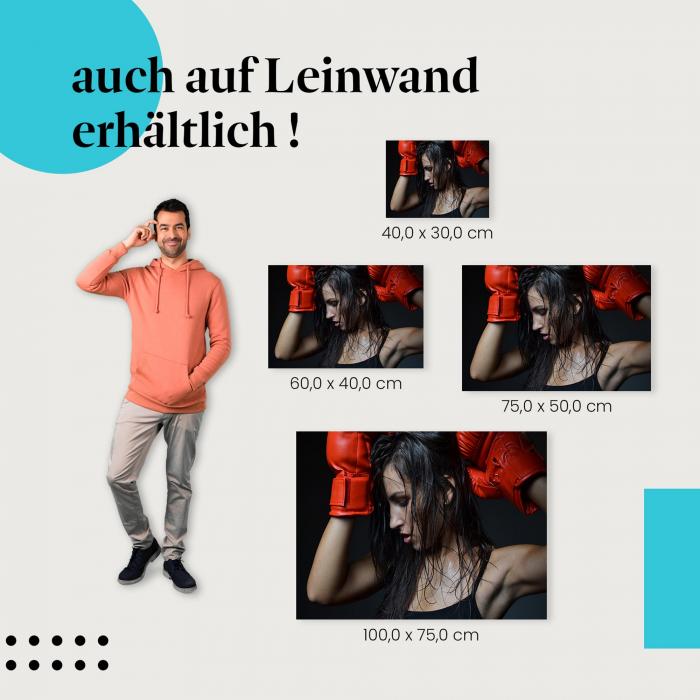 Leinwandbild "Boxerin nach dem Training": Sport & Porträt