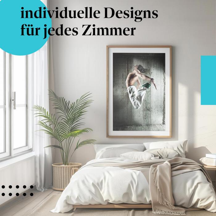 Schlafzimmer Deko: Energie mit "Breakdancer" Poster
