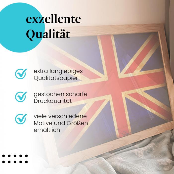 Preview:  Union Jack: Vintage Flagge Großbritanniens | Postereck 0283