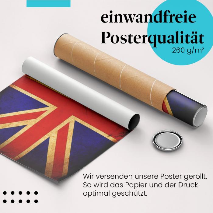 Preview:  Union Jack: Vintage Flagge Großbritanniens | Postereck 0283