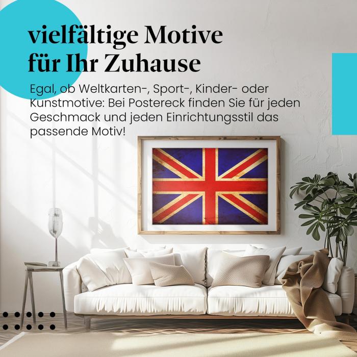 Preview:  Union Jack: Vintage Flagge Großbritanniens | Postereck 0283