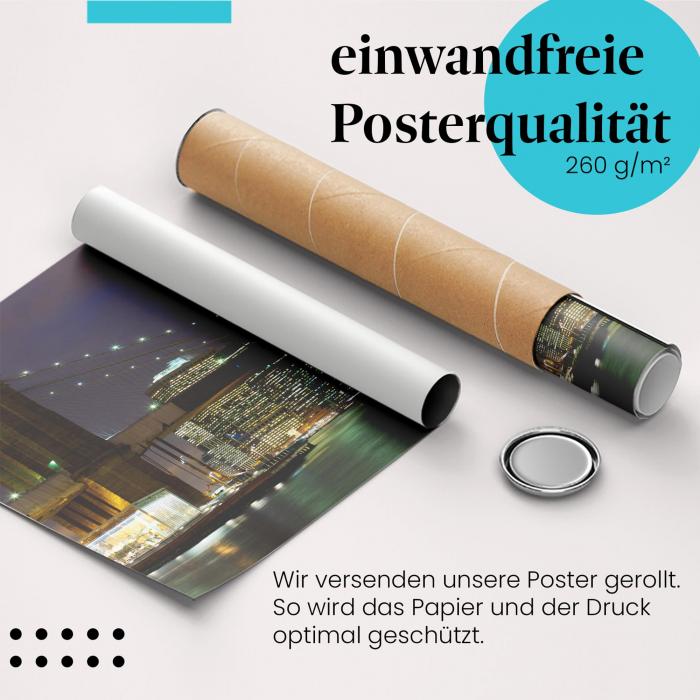 Preview: New Yorks Skyline: Funkelnde Lichter bei Nacht | Postereck 0767