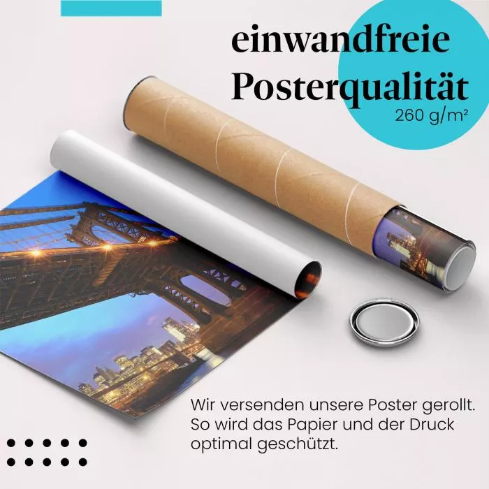 New York: Brooklyn Bridge & Abendlicht | Postereck 0779