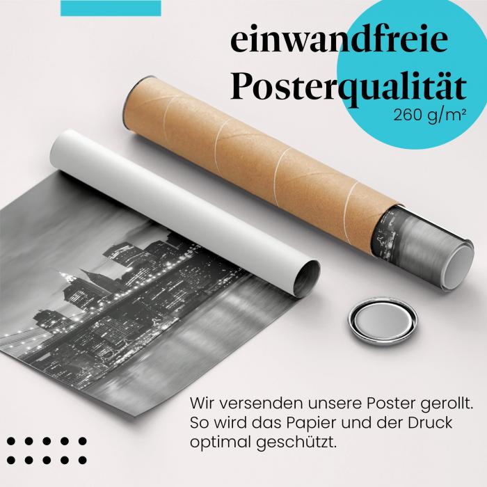 Preview: New York bei Nacht: Brooklyn Bridge | Postereck 0141