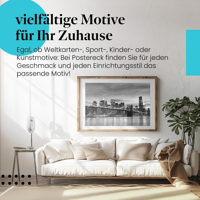 Preview: New York bei Nacht: Brooklyn Bridge | Postereck 0141