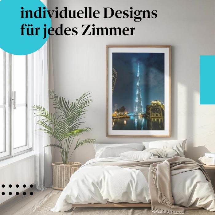 "Glitzermetropole": Kunstdruck "Dubai" - Deko für Städtetrip-Fans.