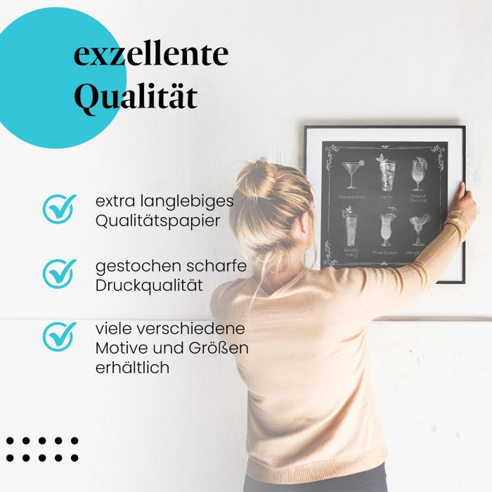 Preview: Cocktails Kreidetafel | Postereck 2224