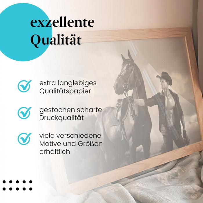 Preview: Cowboy & sein Pferd: Verbundenheit | Postereck 1135