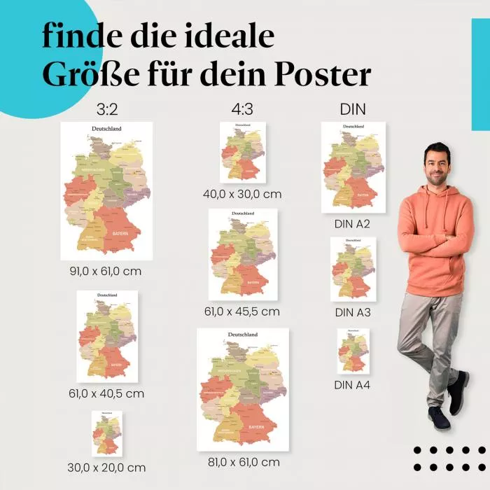 Deutschlandkarte | Postereck 4083