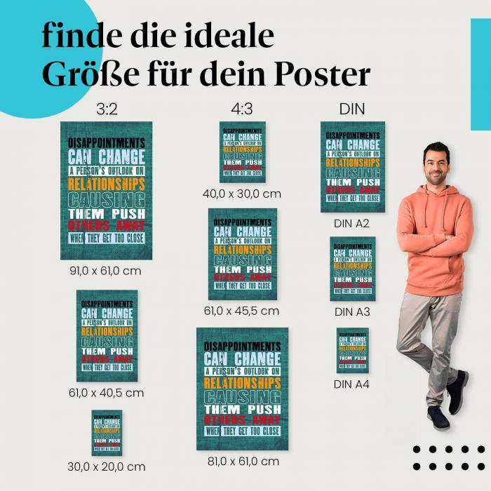 "Enttäuschungen und Beziehungen": Poster - Nähe & Distanz