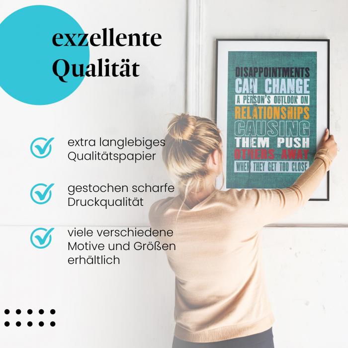 "Enttäuschungen und Beziehungen" - Wandbild. Hochwertig gedruckt.