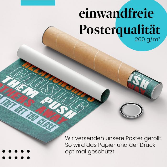 "Enttäuschungen": Gerolltes Poster - Beziehungen.
