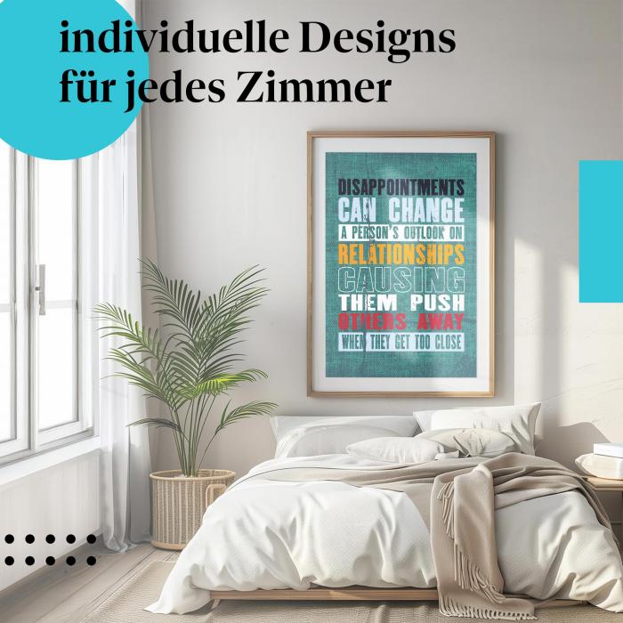 Beziehungs Poster: "Enttäuschungen & Beziehungen" - Botschaft & Psychologie