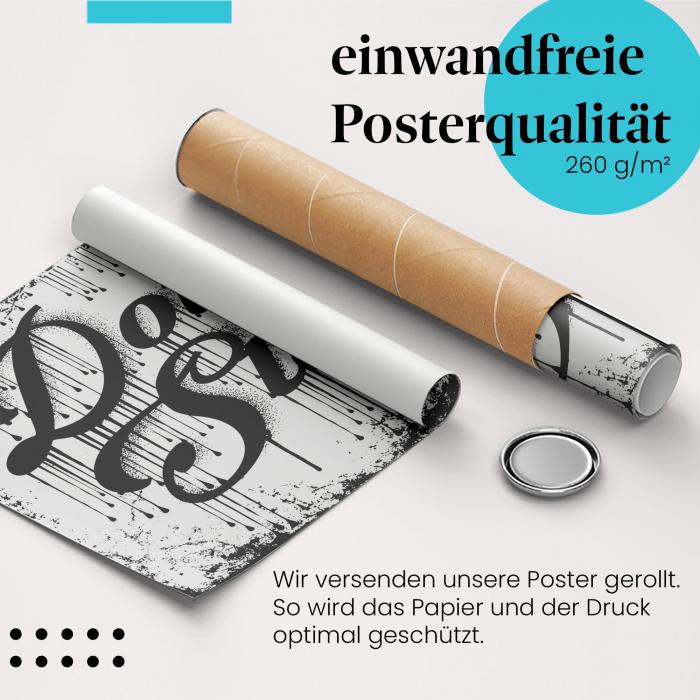 "Inspirierender Spruch: Don't Stop" – Hochwertiger Druck auf 260 g/m² Papier, sicher verpackt.
