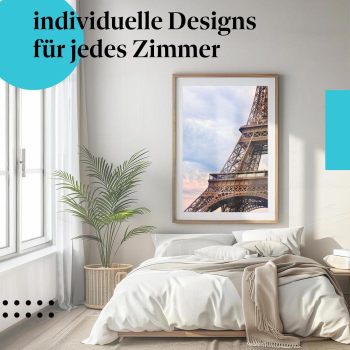 Schlafzimmer Deko: "Eiffelturm" Poster: Pariser Flair - ein faszinierendes Motiv.
