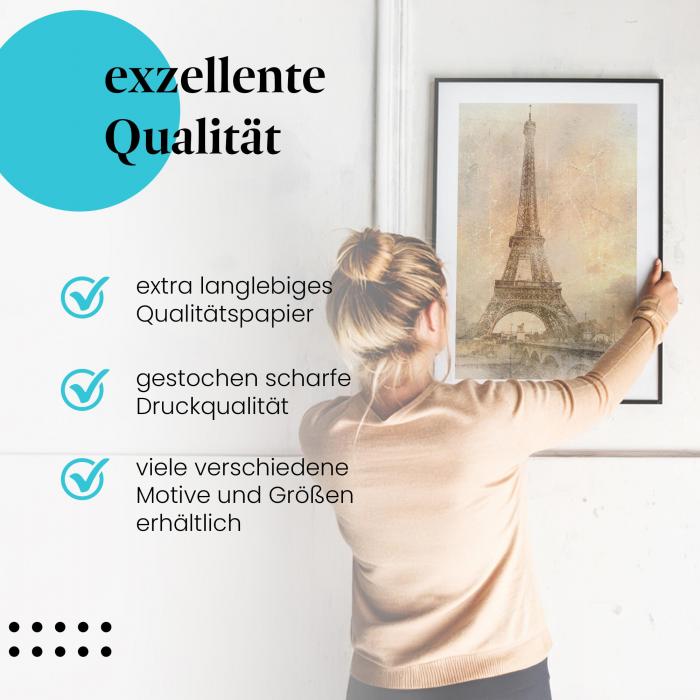 Preview: Nostalgischer Eiffelturm: Paris | Postereck 0146