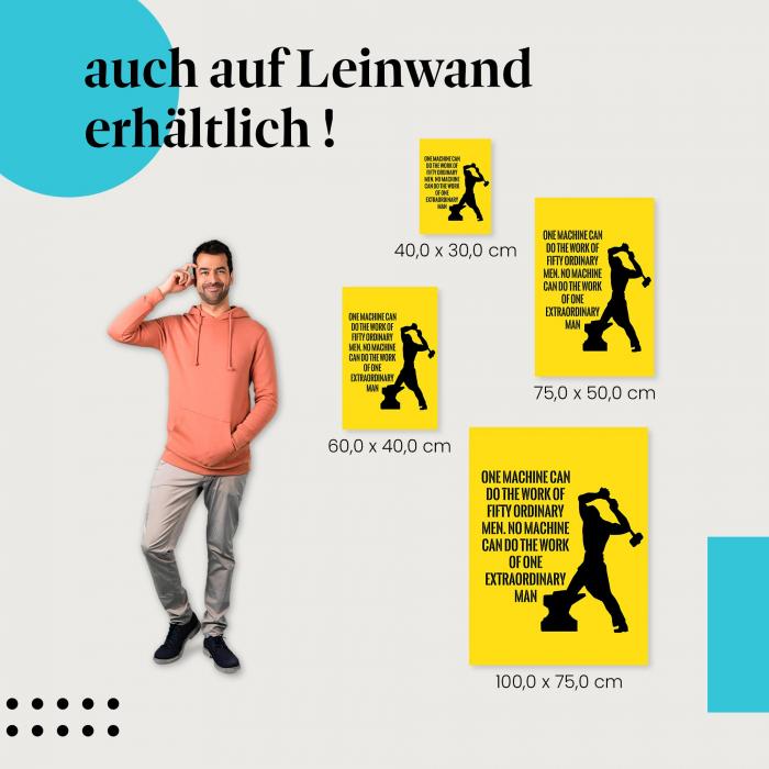 Leinwandbild "Ein außergewöhnlicher Mensch": Inspiration & Leistung