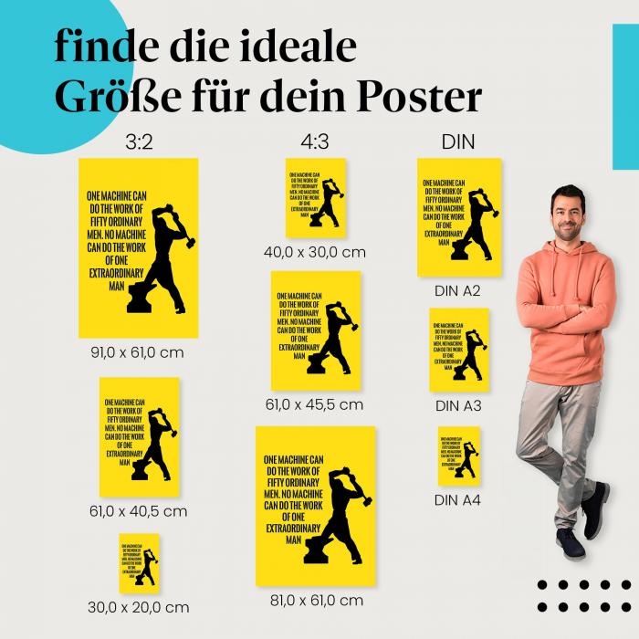 "Ein außergewöhnlicher Mensch": Poster - Motivation & Stärke