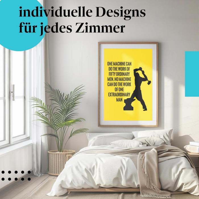 Motivationsposter: "Ein außergewöhnlicher Mensch" - Zitat & Kraft