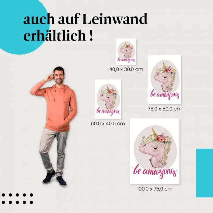 Einhorn "Be Amazing" | Postereck 3965