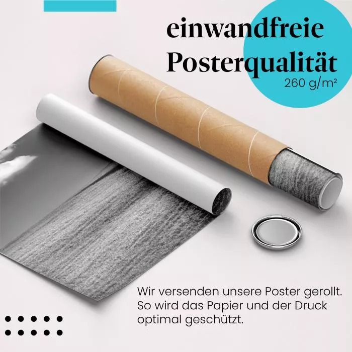 Einsamkeit in Schwarzweiß: Baum | Postereck 1319