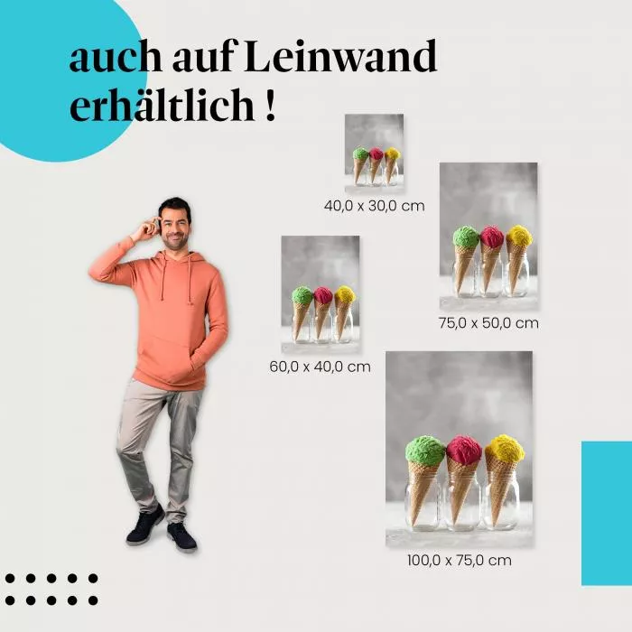 Drei Eiswaffeln | Postereck 1221