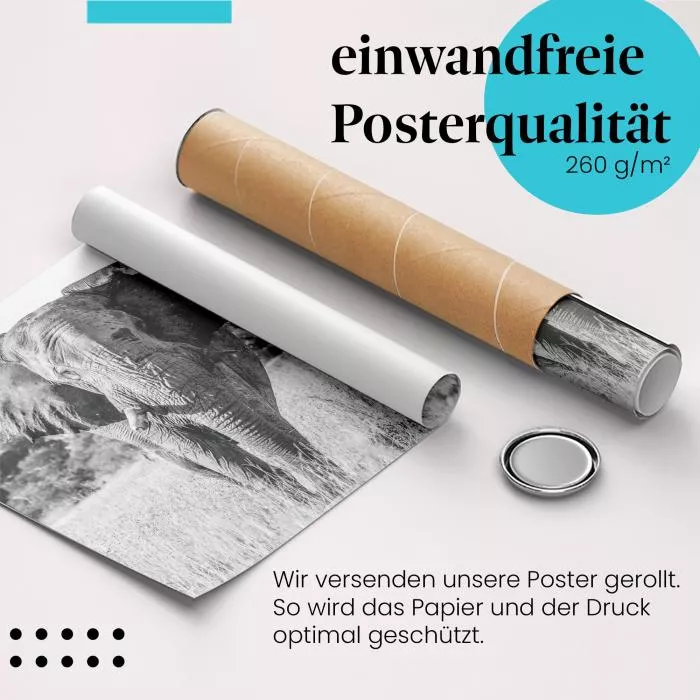 Elefant in der Savanne | Postereck 1114