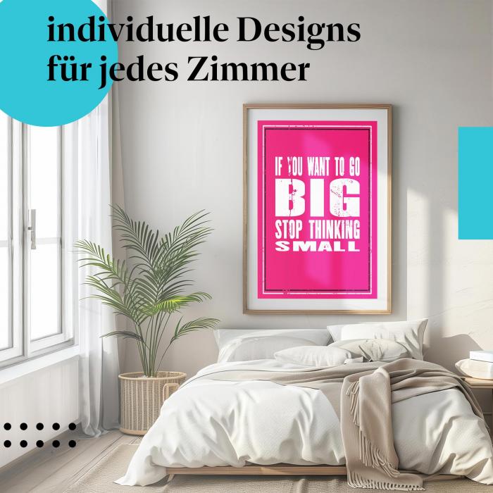 Erfolgsposter: "Groß denken" - Entwickle Visionen & erreiche deine Ziele