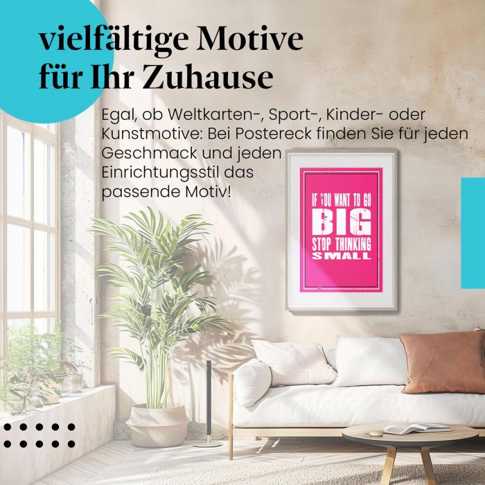 Leinwandbild Visionen: Groß denken & Träume nicht begrenzen!
