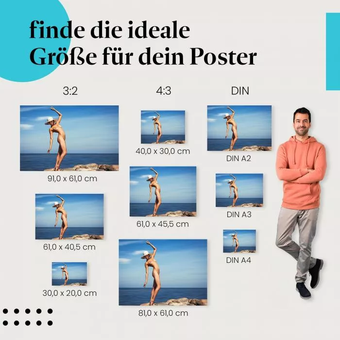 Ästhetisches Aktfoto am Strand | Postereck 2489