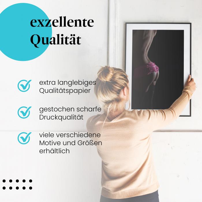 Preview: Ästhetik in Pink: Frau von der Seite | Postereck 0802