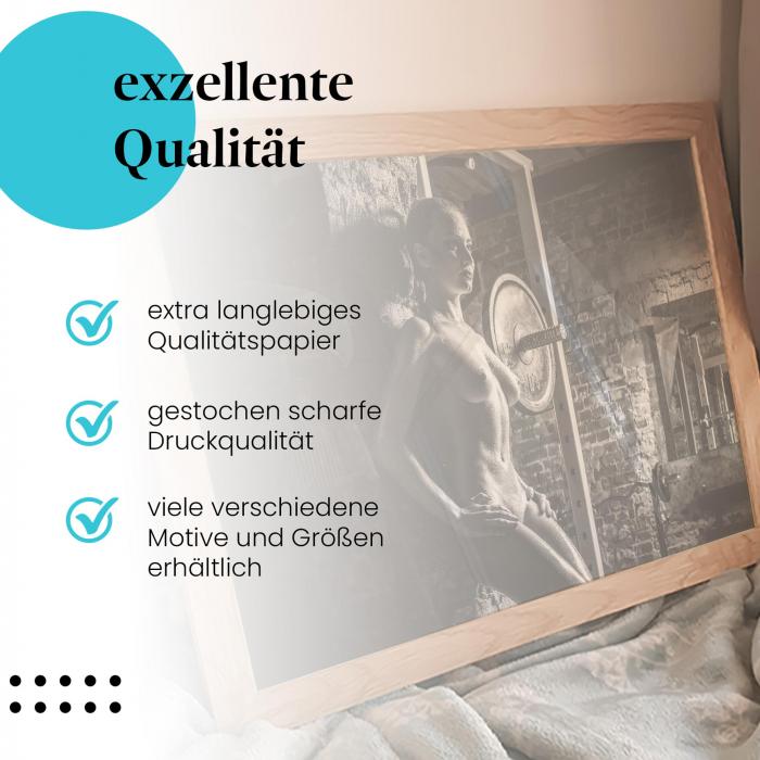 Preview: Ausdrucksstarke Aufnahme im Fitnessstudio | Postereck 2939