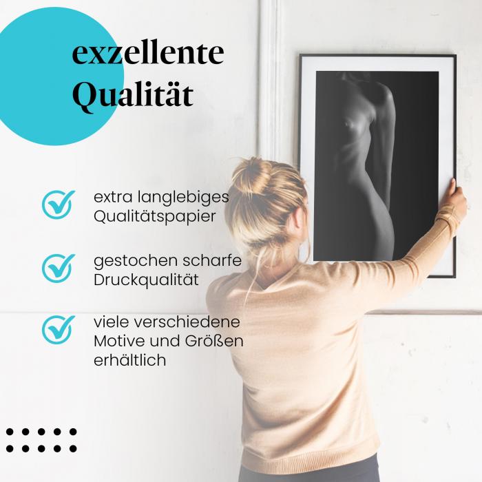 Preview: Sinnliches Schwarz-Weiß-Bild einer Frau | Postereck 2952