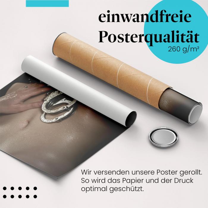 Preview: Sinnliche Pose: Frau & Handschellen | Postereck 0705