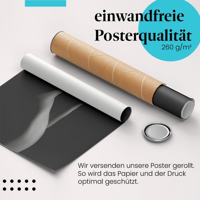 Preview: Sinnliches Schwarz-Weiß-Bild einer Frau | Postereck 2952