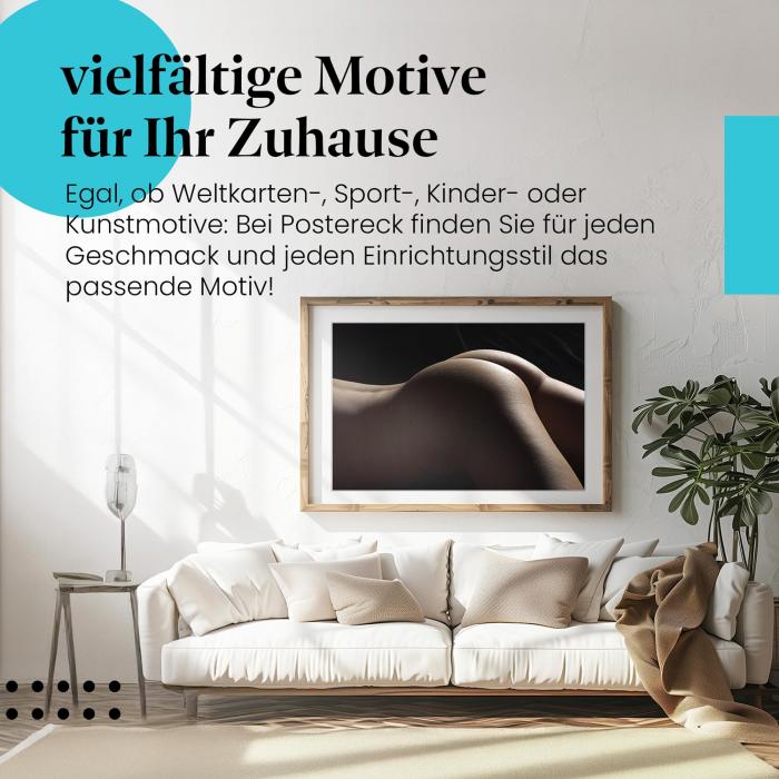 Preview: Ästhetik: Weiblicher Rücken, Schwarzweiß | Postereck 0038