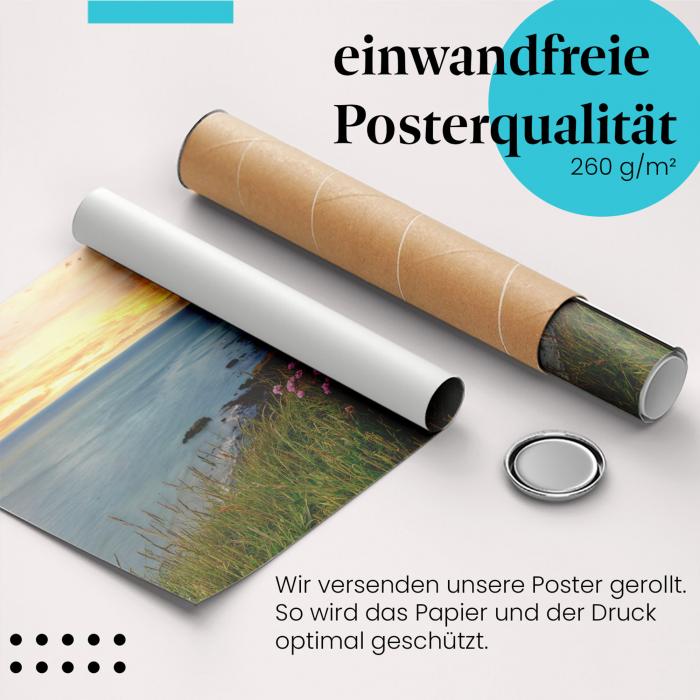 Gerolltes Poster "Étretat" - Frankreich & Küste, sicher verpackt.