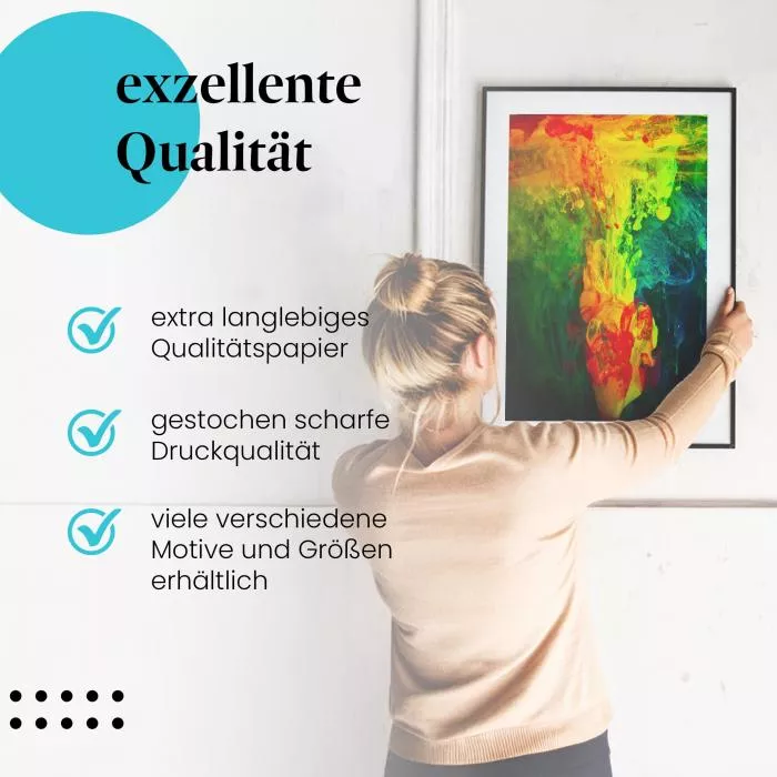 Farbenspiel im Wasser: Abstrakte Kunst | Postereck 0119