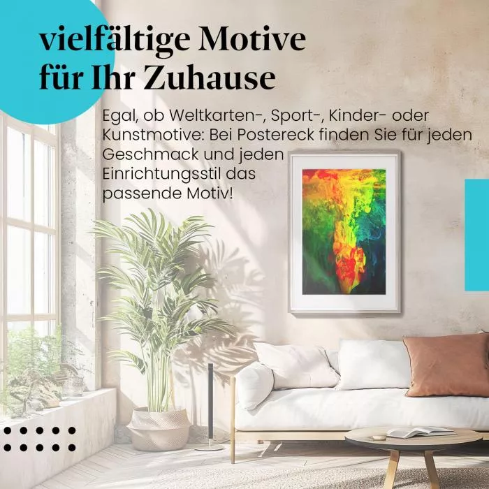 Farbenspiel im Wasser: Abstrakte Kunst | Postereck 0119
