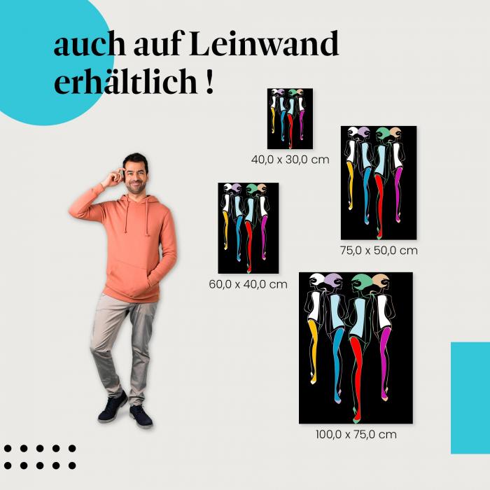 Leinwandbild "Fashion-Silhouetten": Mode & Design auf Leinwand